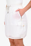 Brunello Cucinelli White Drawstring Skirt Size 10
