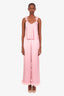 For Love & Lemons Pink Satin Pant + Tank Set Size S
