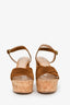 Gianvito Rossi Brown Strappy Cork Platform Sandals Size 39