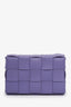 Bottega Veneta Purple Leather Intrecciato Cassette Crossbody Bag