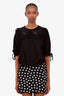 Simone Rocha Black Lace Ruffle Detail Sweatshirt Size XS