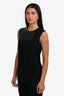 Gucci Black Leather Detail Sleeveless Top Size S