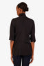 Fendi Black Tie Detail Short Sleeve Blouse Size 42