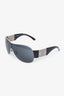 Pre-loved Chanel™ Black Metal Frame CC Logo Wrap Sunglasses