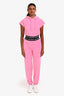 T by Alexander Wang Pink Logo Band Short Sleeve Hoodie + Pants Size XS and XXS