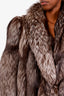 Vintage Brown Fox Fur Coat Est Size S