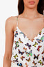 L'Agence Silk Butterfly Printed Strappy Bodysuit Size M