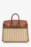 Hermès 2022 Naturel/Fauve Osier Veau Barenia Birkin Picnic 25