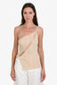 Song of Style Beige Knit One Shoulder Cut Out Top Size Small