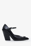 Prada Black Modellerie Leather Mary Jane Pumps 35.5