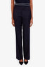 Stella McCartney Navy Wool Striped Trousers Size 42