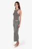 Pre-loved Chanel™ Black/Gold Button Down Metallic Sleeveless Jumpsuit Size 34