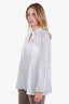 Zimmermann White Sheer Button Up Butterfly Blouse Size 1