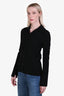 Frame Black Ribbed Slim Cardigan Size S