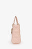 Christian Dior 2022 Pink Cannage Lambskin Small Lady Dior 'My ABCDior' Top Handle
