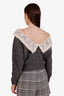 Miu Miu 2020 Mohair Crochet-Knit Collar Sweater Size 36