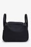 Hermès 2024 Black Clemence Leather Mini Lindy