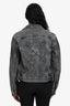Off-White Grey Denim 'X' Embossed Jacket Size 40