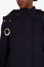 Proenza Schouler Navy Wool Cashmere Fur Trimmed Coat Size 2