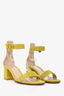 Gianvito Rossi Green Suede Ankle Strap Heels Size 37