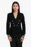 Smythe Black Nylon Double-Breasted Blazer Size 4
