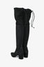 Stuart Weitzman Black Suede Leather Over the Knee Boots Size 36.5