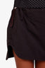 The Attico Black Nylon Cotton Cinched Button Up Jacket + Skirt Set Size S