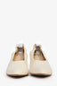 Jil Sander Navy/White Leather Block Heels Size 36.5