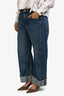 B Sides Blue Denim Relaxed 'Lasso' Cuffed Jeans Size 31