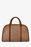 Saint Laurent Brown Suede Monogram Duffle Bag with Strap