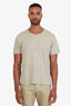 Saint Laurent Beige Cotton Logo T-Shirt Size XL Mens