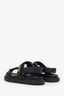 Christian Dior Black Leather 'Dioract' Sandals Size 37.5