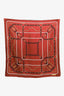 Cartier Burgundy Silk Scarf 90