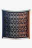 Gucci Navy/Multicolour Silk Chain Link Motif Scarf