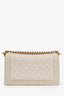 Pre-loved Chanel™ 2018-2019 Ivory Caviar Leather Medium Boy Bag