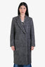 Flippa K Grey Wool Blend Herringbone Coat Size S