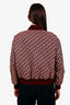 Christian Dior Burgundy Oblique Bomber Jacket Size 4