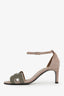 Hermès Beige Suede Night Crystal Powder Ankle Strap Sandals Size 36.5