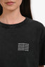 Alexander Wang Grey Cotton Cropped T-Shirt Size S