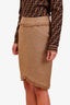 Pre-loved Chanel™ 19A Gold Tweed Wool Blend Midi Skirt Size 36