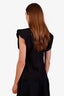 Celine Black Asymmetrical Ruffled Sleeveless Blouse Size 38