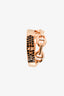 Hermès 18K Rose Gold/Black Spinel Set Kelly Ring Medium Model