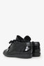Pre-loved Chanel™ Black Leather CC Cap Toe Sneakers Size 36