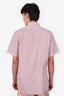 Louis Vuitton White/Orange Flower Motif Button Down Short Sleeve Shirt L Mens