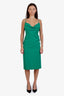 Alex Perry Green Cowl Neck Strappy Midi Dress Estimated Size S