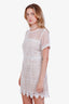 Elliatt White Mesh Mini Dress Size L
