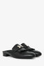 Hermès Black Goatskin Rivoli Mules Size 37