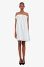 Bernadette White Taffeta Strapless 'Theodore' Dress With Roses Size 36