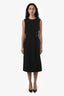 Prada Black Sleeveless Midi Dress Size 44