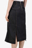Sacai 2024 Dark Blue Denim Panel Midi Skirt Size 2